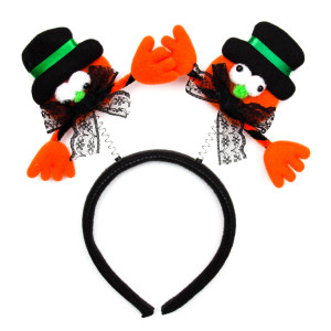 Карнавальний обідок Домовий, чорний, помаранчевий (513337-1)