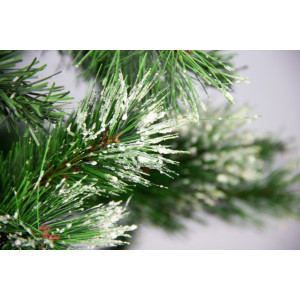 Ялинка штучна із засніженими голками, 180 см, з 2 частин, металева ніжка, ялинка, зелений, ПВХ (100095)