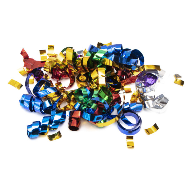 Хлопавка пружинна, 16 см, різнокольорові полоски з фольги (400027)