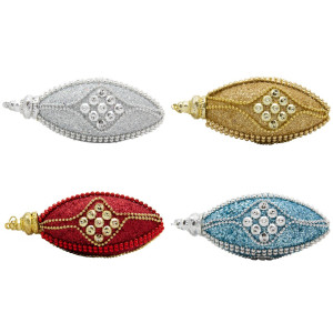 Ялинкова іграшка - Олива, 12 см, червоний, пінопласт, пластик (661435-11)