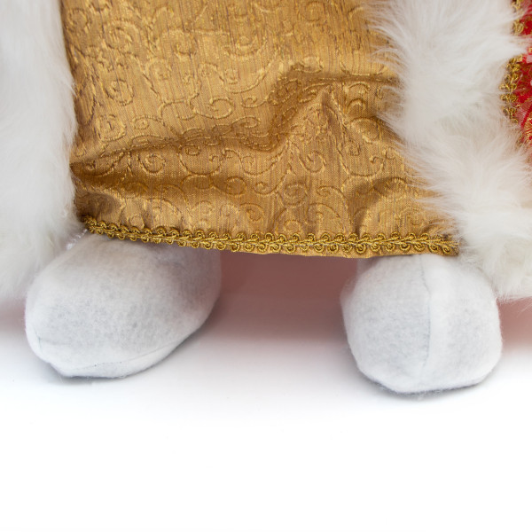 Новорічна сувенірна фігурка Санта (Дід Мороз) в червоній шубі, 60 см, пластик, текстиль (600687)