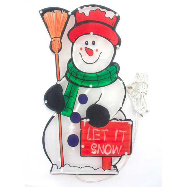 Світлодіодна декорація - Сніговик, 42x23 см, 20л, пластик, IP20 (640140)