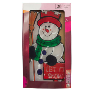 Світлодіодна декорація - Сніговик, 42x23 см, 20л, пластик, IP20 (640140)