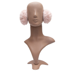 Хутряні навушники дитячі, теплі з еко хутра, 15x13x12,5 см, бежеві (240189)