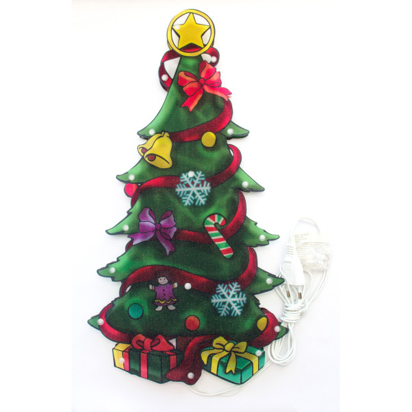 Світлодіодна декорація - Ялинка, 43x23 см, 20л, пластик, IP20 (640119)