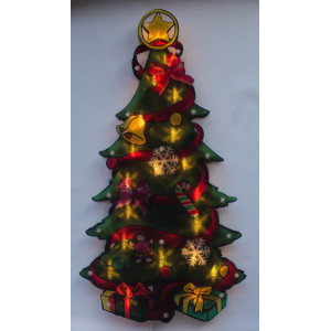 Світлодіодна декорація - Ялинка, 43x23 см, 20л, пластик, IP20 (640119)
