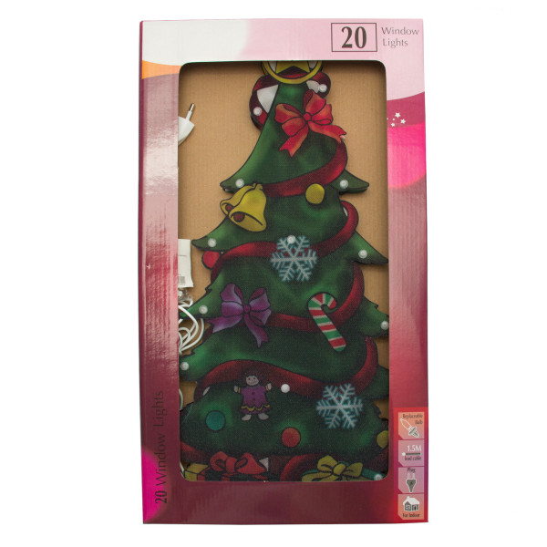 Світлодіодна декорація - Ялинка, 43x23 см, 20л, пластик, IP20 (640119)