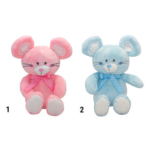 М'яка іграшка - мишеня, 20 см, рожевий, штучне хутро (C1811920A-1)