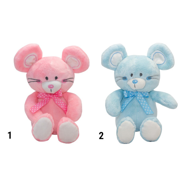 М'яка іграшка - мишеня, 20 см, рожевий, штучне хутро (C1811920A-1)