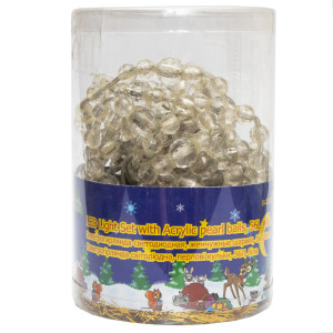 Світлодіодна гірлянда - перлинні кульки, 5 м, 56 л, холодний білий, IP44 (040360)