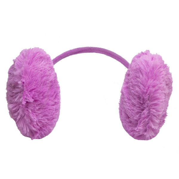 Хутряні навушники дитячі, теплі з еко хутра, 13,5x11,5x11,8 см, бузкові (240028)