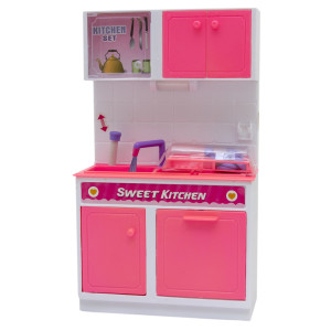 Ігровий набір - лялькова кухня Милий дім, 23x10x32 см, рожева, пластик (2530P)