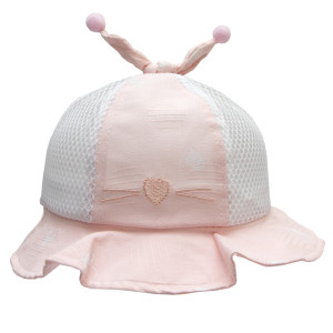 Панама дитяча з сіткою, світло-рожева, 46-50 см, 2-4 роки, бавовна (517748)