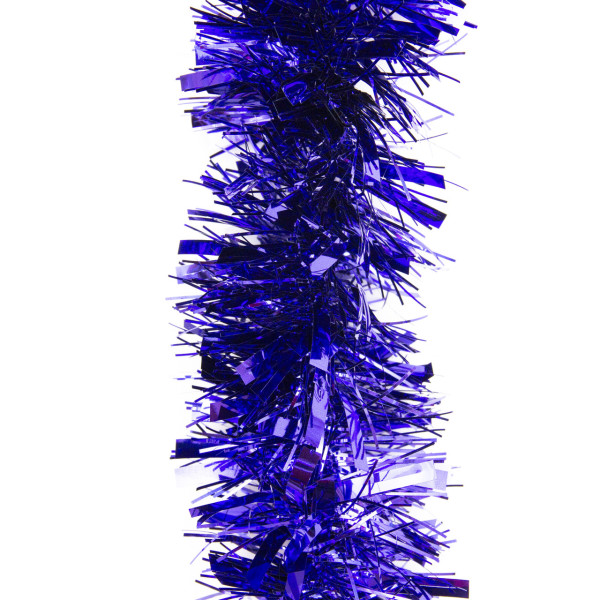 Новорічна прикраса - мішура, 200x9 см, ПВХ, синя (ГН-90/2-4)