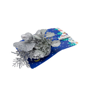 Декоративна гілочка срібляста, 14 см (450053)