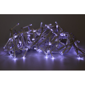 Світлодіодна гірлянда, 5 м, 100 л, 8 режимів, холодний білий, IP44 (040483)