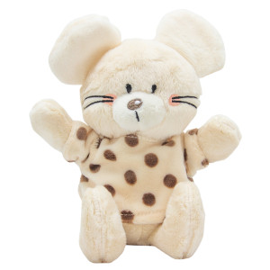 М'яка іграшка - мишка у кофтинці, 15 см, білий, штучне хутро (C1812315C-1)