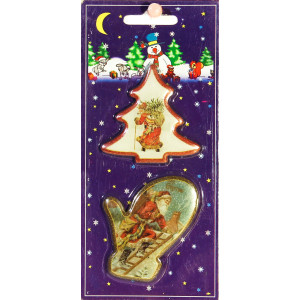 Набір новорічних магнітів ялинка та рукавиця, 2 шт (441198-2)