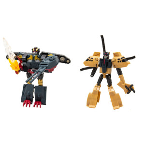 Набір армійських роботів трансформерів зі світловим мечем, жовто-чорний (3929-1)