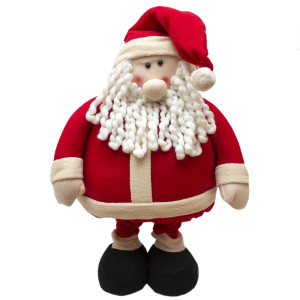 Новорічна декорація - Санта (Дід Мороз) на висувних ніжках, 1,4 м, червоний, метал, поліестер (000937-1)
