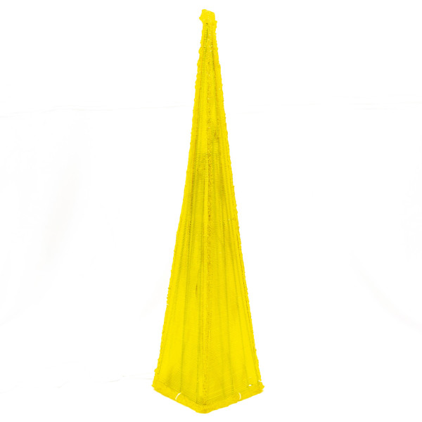 Світлодіодна декорація - піраміда, 60 см, 35л, жовтий, IP20 (050222)