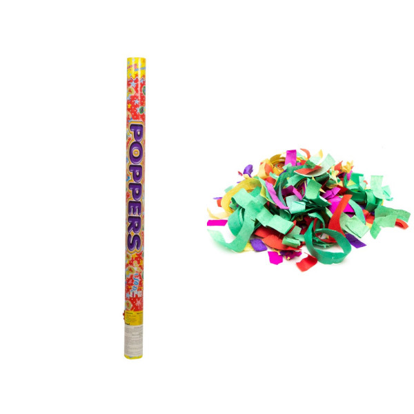 Хлопавка пневматична, 80 см, різнокольорові смужки з паперу (400348)