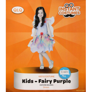 Дитячий карнавальний костюм фея-фіалка, зріст 110-120 см, фіолетовий, віскоза, поліестер (CC287B)