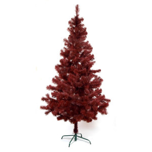 Ялинка штучна - Тетяна, 150 см, з 2 частин, пластикова ніжка, сосна, бордовий, ПВХ (МТ-150)