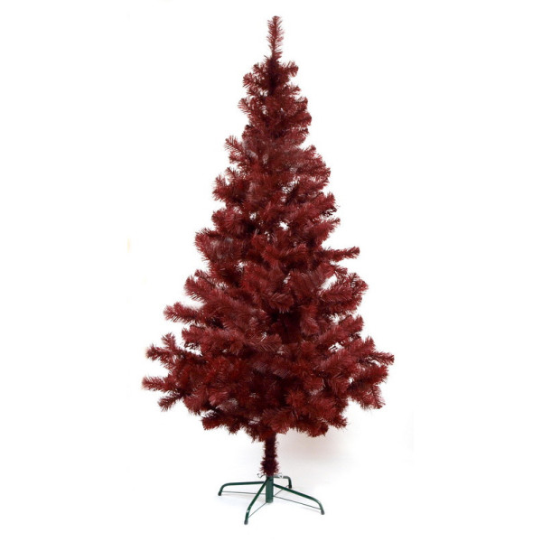 Ялинка штучна - Тетяна, 150 см, з 2 частин, пластикова ніжка, сосна, бордовий, ПВХ (МТ-150)