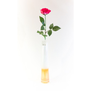 Штучна троянда-гілка, тканина, пластик, 64 см, рожева (630102)