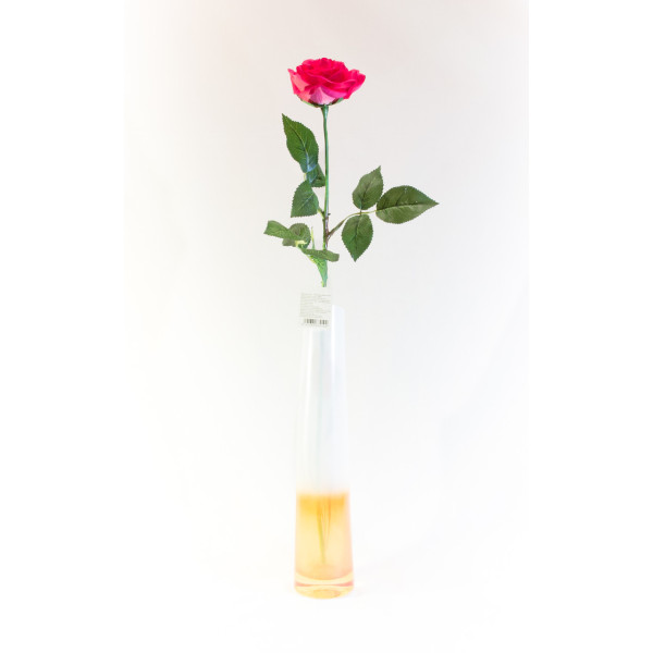 Штучна троянда-гілка, тканина, пластик, 64 см, рожева (630102)