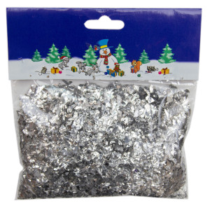 Конфетті, трикутники, 30 г, сріблястий, PET (201029)