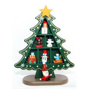 Настільна дерев'яна ялинка,18,5 см, зелений, дерево (060900)