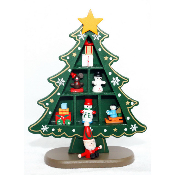 Настільна дерев'яна ялинка,18,5 см, зелений, дерево (060900)