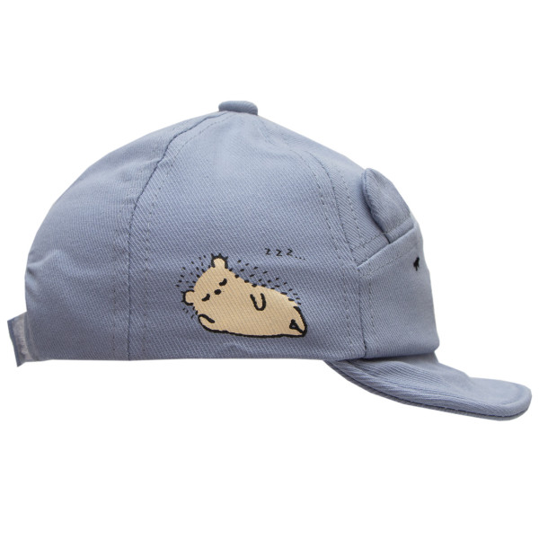 Кепка дитяча ведмедик, блакитний, 43 см, 1-3 років, бавовна (517380)