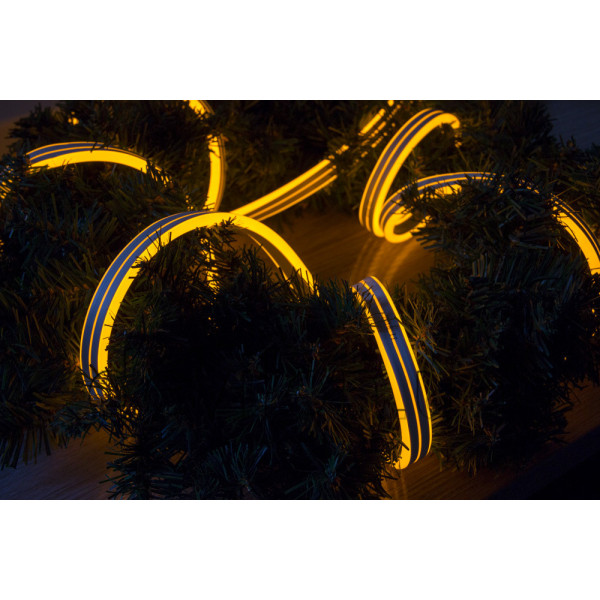 Неонова світлодіодна гірлянда-трубка SMD2835 LED, 5 м, жовтий, кріплення, IP20 (950071)