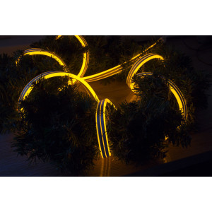 Неонова світлодіодна гірлянда-трубка SMD2835 LED, 5 м, жовтий, кріплення, IP20 (950071)