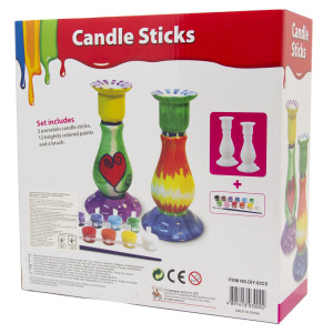 Набір для дитячої творчості - свічники 2 шт, 15,2 см, порцеляна (DIY-03CS)