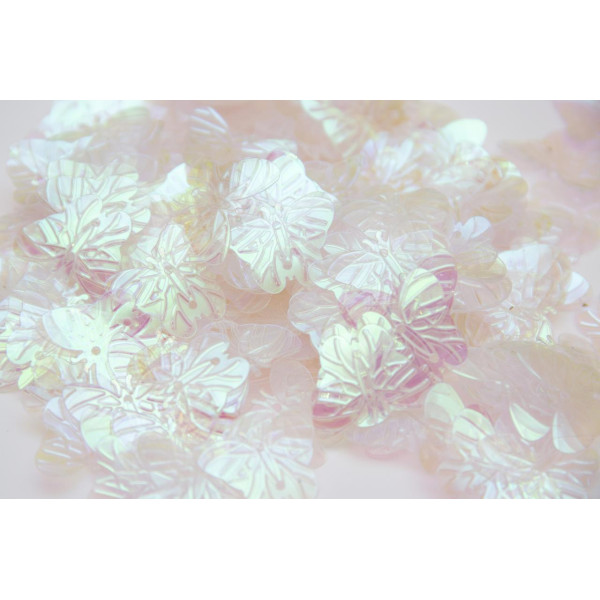 Конфетті, метелики, 2,2 см, 24 г, перламутровий, PET (201104)