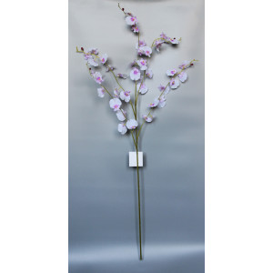 Штучна гілка Орхідея, тканина, пластик, 88 см, рожева (630164)