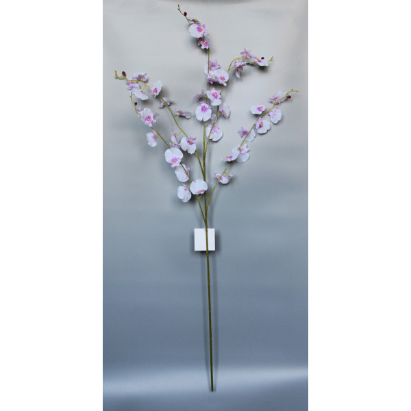 Штучна гілка Орхідея, тканина, пластик, 88 см, рожева (630164)
