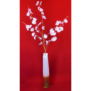 Штучна гілка Орхідея, тканина, пластик, 88 см, рожева (630164)