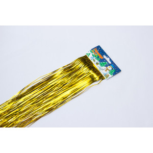 Новорічна прикраса - дощик, 50x24 см, ПВХ, золотистий (ГД-240/0,5-2)