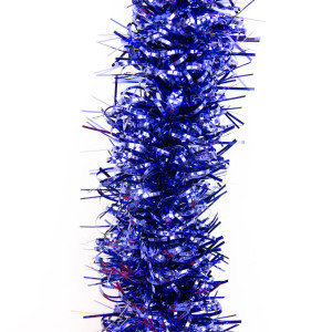 Новорічна прикраса - мішура, 200x6 см, ПВХ, синя (ГСС-60/2-4)