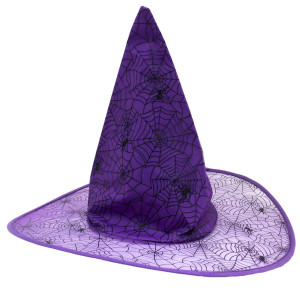 Карнавальний ковпак, 46-48 см, фіолетовий, поліестер, органза (461103)
