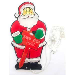 Світлодіодна декорація - Санта (Дід Мороз), 42,5x22,5 см, 20л, пластик, IP20 (640133)