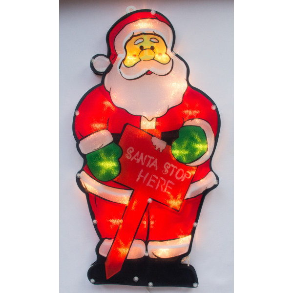 Світлодіодна декорація - Санта (Дід Мороз), 42,5x22,5 см, 20л, пластик, IP20 (640133)
