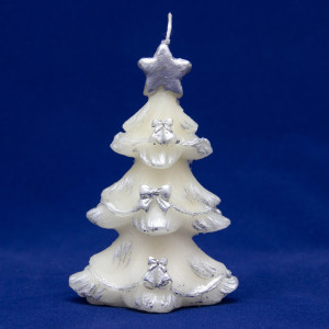 Свічка - Ялинка, 10,5x9,6x15 см, білий, парафін (442935-1)