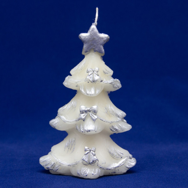 Свічка - Ялинка, 10,5x9,6x15 см, білий, парафін (442935-1)