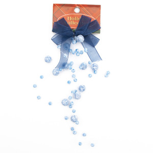 Новорічна прикраса - підвіска грона, 20 см, синій, пластик (001262-4)